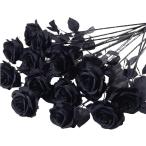  роза искусственный цветок букет чёрный роза букет чёрный rose .. нет один колесо шелк цветок 9 шт. комплект ( черный, общая длина 50cm| диаметр 7cm)