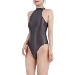  высокий ноги Leotard глянец с высоким воротником супер эластичность боди костюмированная игра ( серый, M)