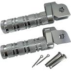 バイク ステップ タンデムステップ フットペグ ハイウェイペグ カスタムパーツ 汎用 (シルバー)