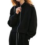  джерси выставить женский верх и низ Zip выше Parker широкий брюки тренировочный салон одежда популярный ( черный, XL)