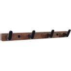  орнамент крюк wall вешалка из дерева пальто шляпа .. компактный ( Brown, 4 полосный )