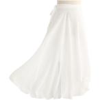  балет наматывать юбка длинный взрослый шифон Dance elegant свободный размер ( белый, Free Size)