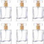  духи бутылка пульверизатор 30ml 6 шт. комплект стеклянный распылитель заполняющий контейнер переносной Mini бутылка прозрачный бутылка ( Gold прямоугольник )