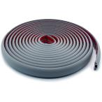 配線カバー モール ガード フロアコード 配線隠し ケーブル すっきり オフィス フローリング 床用 テープ付 (グレー,  6m)