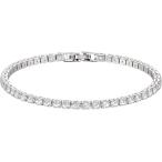 mellowactme low akto теннис браслет Kirakira 3mm раунд CZ простой ( серебряный, 16cm)