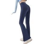  flare pants женский широкий леггинсы тонкий йога прекрасный ножек прекрасный . высокий талия стрейч одноцветный фитнес ( темно-синий, L)