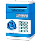  копилка кодовый замок тип ATM type сейф .. мелочь соответствует автоматика место хранения подарок ( голубой, 13.5 x 13.5 x 19.5cm)