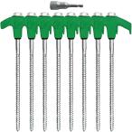  колок 20cm 8 шт. комплект палатка строение инструмент кемпинг уличный электрический дрель соответствует винт колок .( зеленый )