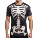 Halloween костюмированная игра мужской футболка tops party Event каркас каркас смокинг маскарадный костюм костюм ( каркас, XXL)