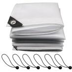 ビニールシート 防水 屋外 防水シート 透明 厚手 透明ビニールシート 雨避け 防災 (半透明ホワイト,  1.5mx2m)