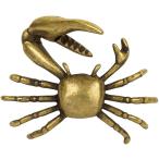 ショッピングラブプラス ラブピーシー カニ置物 ディスプレイ インテリア オブジェ レトロ 雑貨 小物 玄関 装飾 卓上 撮影 飾り (ゴールド,  Small)