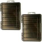  искусственная приманка кейс wa-m кейс jig кейс рыбалка инструмент место хранения двусторонний место хранения box маленький размер 2 шт. комплект металлический крючок кейс compact ( черный )