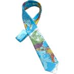  принт галстук карта мира world карта карта рисунок шелк Touch полиэстер модный симпатичный мужской бизнес 8cm ( голубой )
