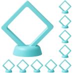  дисплей кейс ячейка для монет 10 шт. комплект 360 раз, красивый прозрачный плавающий рама искусственные ногти экспонирование разрозненный кейс ( бледно-голубой )