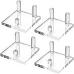  минерал . камень образец экспонирование подставка 4 шт. комплект очарование . растягивать акрил подставка прозрачный дисплей необогащённая руда окаменелость метеорит ( прозрачный маленький, обычный )