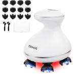 EMS head spa электрический кожа головы щетка IPX7 водонепроницаемый 3D колебание широкий область красный цвет LED эстетика кожи головы scalp уход уход за лицом маленький размер .( белый )