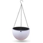  висячий посадочная машина салон пластик цветочный горшок подвешивание ниже висячий корзина ( белый, 16.5x11cm 1 шт )