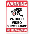 ブリキ看板 アメリカン 防犯カメラ プレート 屋外 サインボード 英語 アメリカン雑貨 インテリア (A,  横20cmx縦30cm)