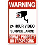 ブリキ看板 アメリカン 防犯カメラ プレート 屋外 サインボード 英語 アメリカン雑貨 インテリア (A,  横20cmx縦30cm)