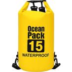  водонепроницаемый сумка сухой мешок большая вместимость плечо с ремешком сумка для персонала уличный морской спорт дайвинг ( желтый, 15L)