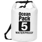  водонепроницаемый сумка сухой мешок большая вместимость плечо с ремешком сумка для персонала уличный морской спорт дайвинг ( белый, 5L)