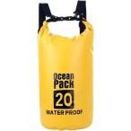  водонепроницаемый сумка сухой мешок большая вместимость плечо с ремешком сумка для персонала уличный морской спорт дайвинг ( желтый, 20L)