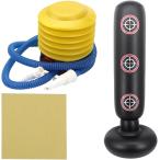 家庭用パンチングマシーン 運動不足解消 ストレス発散 耐久性 折り畳み エアポンプ付き (ブラック)