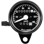 スピードメーター バイク 汎用12V ステー付 オドメーター トリップ機能 バックライト 黒 防水 (直径6.6 x 奥行5.5cm)