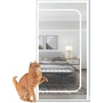  домашнее животное торцевая дверь кошка . пробег предотвращение забор сетка домашнее животное . салон москитная сетка модель сверление не необходимо 85x210cm ( белый D type, 85x210)