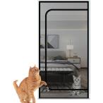  домашнее животное торцевая дверь кошка . пробег предотвращение забор сетка домашнее животное . салон москитная сетка модель сверление не необходимо 85x210cm ( черный C type, 85x210)