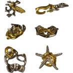  головоломка мудрость игрушка 6 позиций комплект сложность 6~2 кольцо мозаика мудрость игрушка взрослый ребенок загадка .. сборная головоломка MDM( Gold . серебряный, средний )