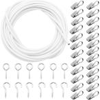 HOTQ шторная рейка тросик трос крюк сразу можно использовать установка простой подвешивание ниже кухня шкаф рукоделие 5m крюк * зажим имеется 