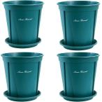  цветочный горшок горшок с разрезом декоративное растение пластик разрез цветочный горшок низ тарелка имеется 4 шт. комплект ( зеленый, 4 номер )