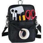  многофункциональный поясная сумка медсестра сумка сумка-пояс двойной молния 3way вставка имеется канцелярские принадлежности инструмент работа для (SS размер черный )