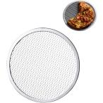 ショッピングピザ ピザスクリーン ピザストーン ピザ生地 ピザピール アルミパン ピザパン 物ピザトレー メッシュ(シルバー,  大：直径28cm)