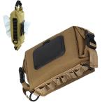 ウェットティッシュケース ポケットティッシュ ホルダー 2in1 乾湿両用ひとまとめ 両方 持ち運び 携帯 車 アウトドア(カーキ)