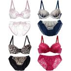 レディース ブラジャー ショーツ 福袋 女性 下着 上下 セット(4点セット, C65)