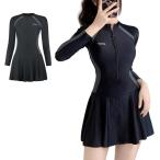  мама . милый body type покрытие купальный костюм женский One-piece type Rush Guard длинный рукав купальный костюм нижний шорты имеется UV cut ( черный, L)