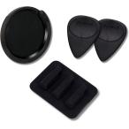 サウンドホールカバー サイレントピック ギター 消音器 アコギ グッズ (ブラック,  大)