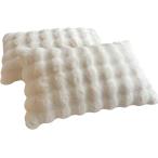  подушка покрытие симпатичный оборка модный нежный фланель .... эластичность 2 шт. комплект ощущение стиральная машина ( белый, 48cmx74cm)