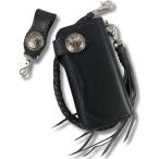 ショッピングASIAN バイカーズウォレット 長財布 ウォレットチェーン ドロップハンドル ベルトループ セット レザーウォレット (ブラックxシルバーイーグル)