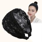 カチューシャ レディース 白髪 ボサボサ髪 隠せる 痛くない 幅広 産後 つむじ割れ ヘアアクセサリー(ブラック,  フリーサイズ)