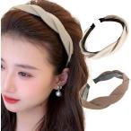 rodo Lee mishe лента-ободок женский боль . нет лента для волос стиль простой широкий ( светло-коричневый & белый, 2 шт. комплект )