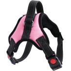  собака для Harness маленький размер собака средний собака собака для шлейка ошейник .. обивка предотвращение размер регулировка возможность вечер отражающий материал выпадение нет "дышит" простой установка и снятие ( розовый, XS)