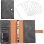 6 дыра A6 жнец - дом итого управление блокнот домашняя бухгалтерская книга сумка Roo z leaf карман 12 листов имеется наличные re сиденье квитанция ( серый )