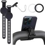 ショッピングベビーカー ベビーカー スマホホルダー magsafe対応 マグネット スマホスタンド 携帯ホルダー 車椅子 自転車(ブラック)