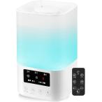 加湿器 大容量 3L 超音波式加湿器 卓上 アロマ対応 上から注水 吹出口360°回転可能 LEDディスプレイ パワフル加湿 MDM (ホワイト)