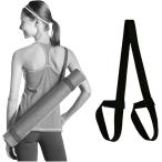 ヨガマット バンド ストラップ 運動バンド 軽量 耐久性 調節可能 携帯便利 ヨガ補助ツール (ブラック)