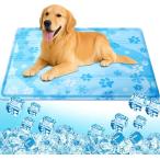ペット ひんやりマット 犬 猫 冷却マット 60x100cm ペット用 クールマット 涼しい(ブルー,  XL(60x100cm))