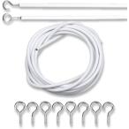  шторная рейка искривлен крюк .. шторная рейка трос 5m крюк имеется тросик подвешивание ниже белый ( белый, 5m)